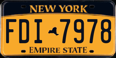 NY license plate FDI7978