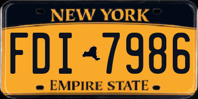 NY license plate FDI7986