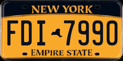 NY license plate FDI7990