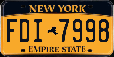 NY license plate FDI7998