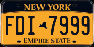 NY license plate FDI7999