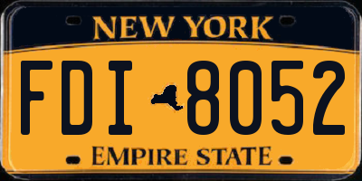 NY license plate FDI8052