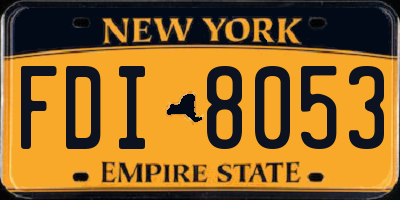 NY license plate FDI8053