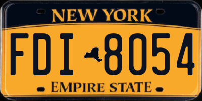 NY license plate FDI8054