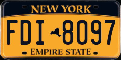 NY license plate FDI8097