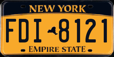 NY license plate FDI8121