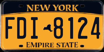 NY license plate FDI8124
