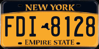 NY license plate FDI8128