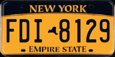 NY license plate FDI8129