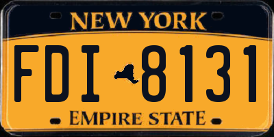 NY license plate FDI8131