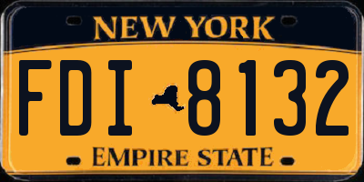 NY license plate FDI8132
