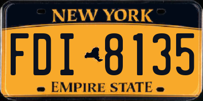 NY license plate FDI8135