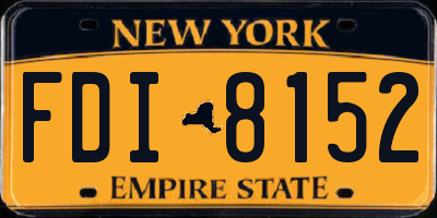 NY license plate FDI8152