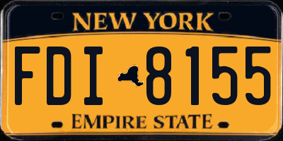 NY license plate FDI8155