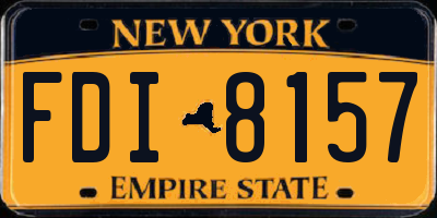 NY license plate FDI8157