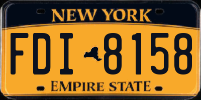 NY license plate FDI8158