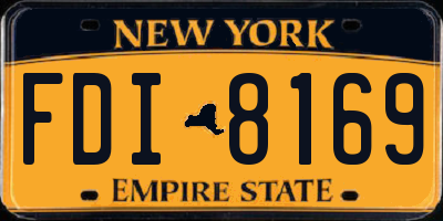 NY license plate FDI8169
