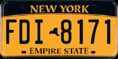 NY license plate FDI8171