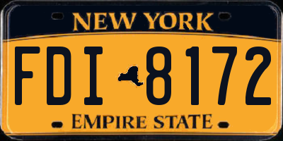 NY license plate FDI8172
