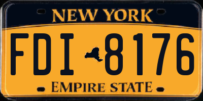 NY license plate FDI8176