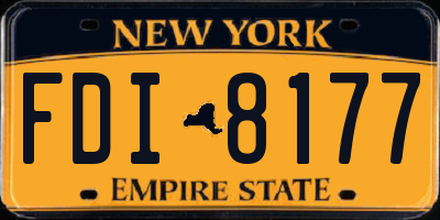 NY license plate FDI8177