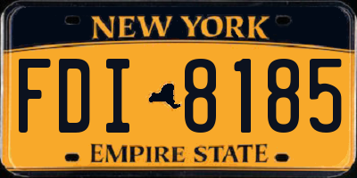 NY license plate FDI8185
