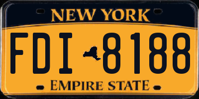 NY license plate FDI8188