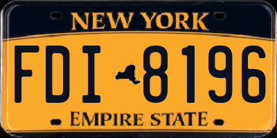 NY license plate FDI8196