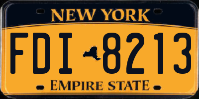 NY license plate FDI8213