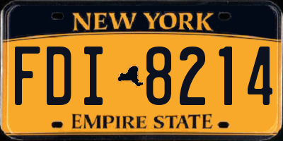 NY license plate FDI8214