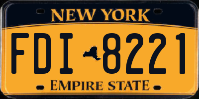 NY license plate FDI8221