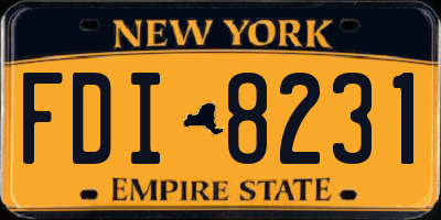 NY license plate FDI8231