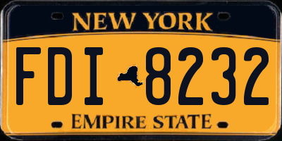 NY license plate FDI8232