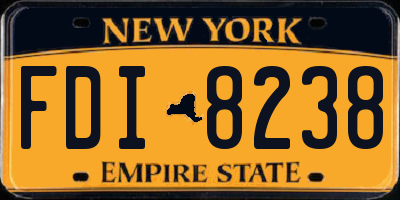 NY license plate FDI8238