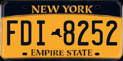 NY license plate FDI8252
