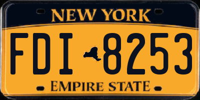 NY license plate FDI8253