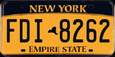 NY license plate FDI8262