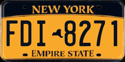 NY license plate FDI8271