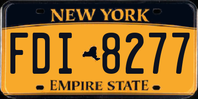 NY license plate FDI8277