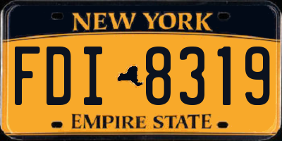 NY license plate FDI8319
