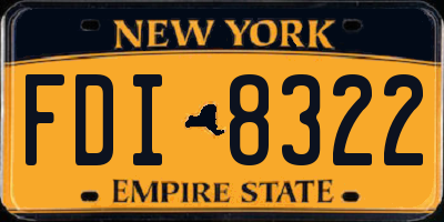 NY license plate FDI8322