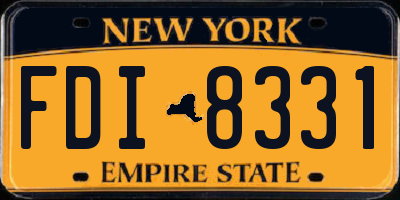 NY license plate FDI8331