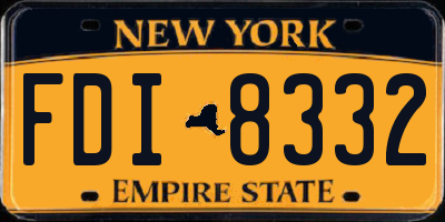NY license plate FDI8332