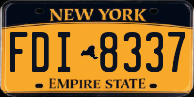 NY license plate FDI8337