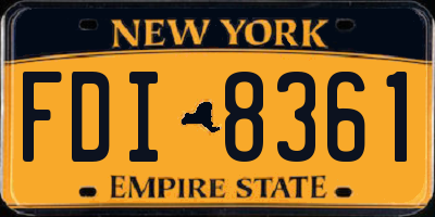 NY license plate FDI8361