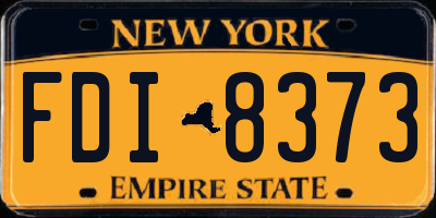 NY license plate FDI8373