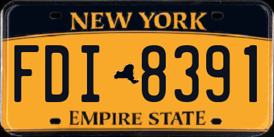 NY license plate FDI8391