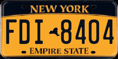 NY license plate FDI8404