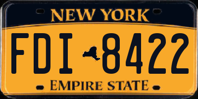 NY license plate FDI8422
