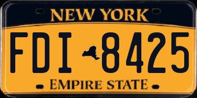NY license plate FDI8425